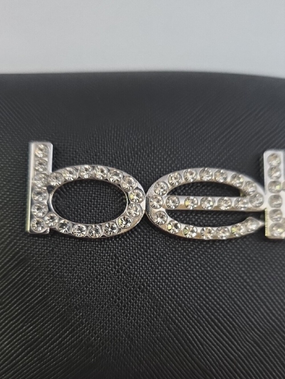 bebe Black Rhinestone Logo Cosmetic Pouch - Picture 4 of 7